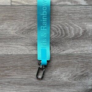Blue Iris and Rainbow Lanyard